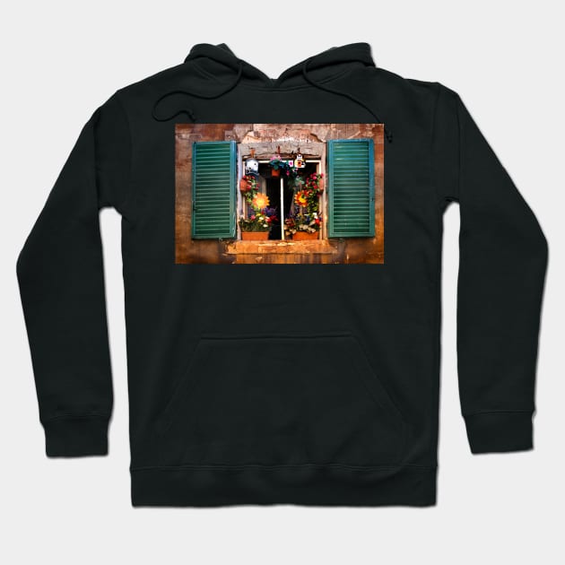 Tuscan window - Siena Hoodie by newbeltane